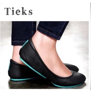 Tieks Matte Black Leather Ballet Flats -Size 8